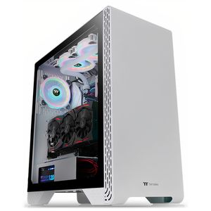 Gabinete Gamer Thermaltake S300 TG Vidrio Templado, Blanco