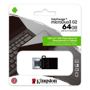 Pendrive Kingston Microduo3 G2 64 Gb (USB Y Micro USB)