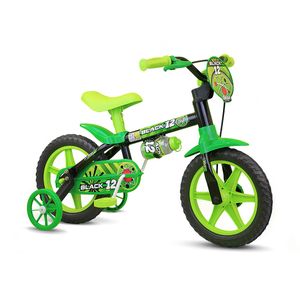 BACCIO Bicicleta FIREMAN rodado 12 Verde/Negra BLACK