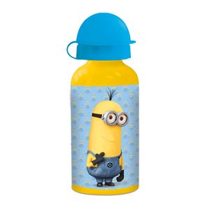 Botella Aluminio 400ml Tapa Plastico Minions