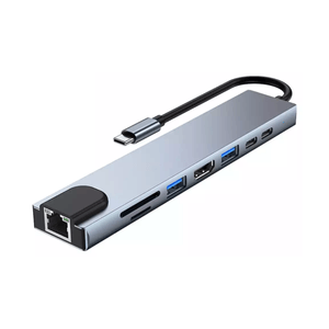 Adaptador Hub Usb-c 8 En 1 Hdmi 4k Usb Sd Macbook Pro Air