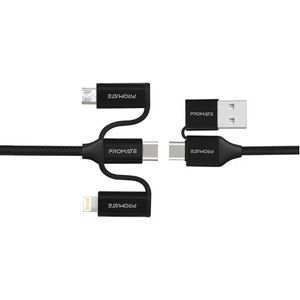 Cable Carga Transferencia 6en1 Micro-usb Usb-c Light Backup