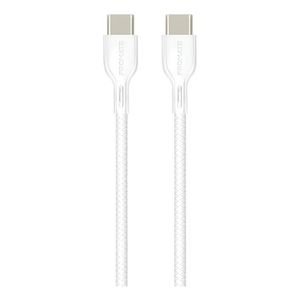 Cable Usb C Con Power Deliv 60w 480mbps 2m 3a Blanco Backup