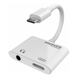 Adaptador Usb C A Auxiliar + Usb C Puerto De Carga Backup