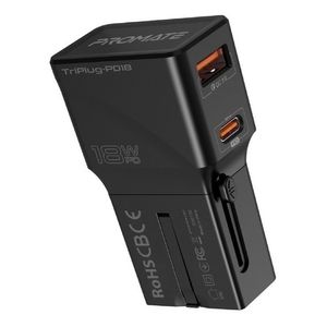 Cargador Pared Carga Rápida Celular Usb + Usb C 18w Backup