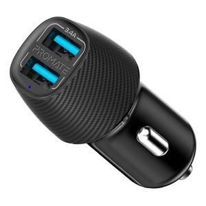 Cargador Celular Auto 3.4a 1a 2 Usb Voltrip-duo Bk Backup