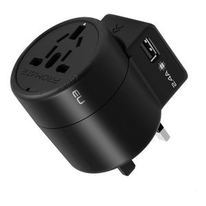 Adaptador Cargador Multirregional 12w C/ 2usb P/viaje Backup