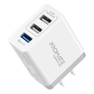 Cargador Carga Rápida 30w 3puertos Usb Triport-qc Backup