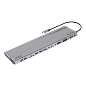Hub Usb-c Pd C/conexion Lan Hdmi Vga Usb Usb-c Sd Aux Backup