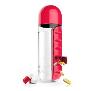 Botella Deportiva 1 L Con Pastillero Adosado Fitness