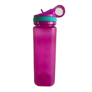 Caramañola Plastico Pico Retractil 700ml Rosa/verde