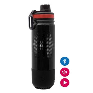 Botella Doble Pared 450ml C/ Bluetooth Negro