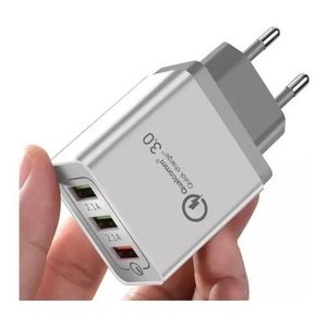 Cargador Usb De Viaje Carga Rápida 3 Puertos