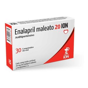 Enalapril Ion 20 Mg 30 Comprimidos