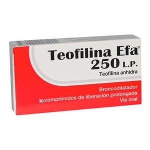 Teofilina  250 Mg L P 30 Comprimidos