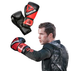 Guantes De Boxeo P/ Entrenamiento 14oz Bolsas Vendas Reebok Supergym