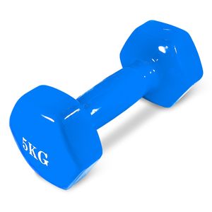 Mancuerna de Hierro forrada en PVC 5Kg Fitness Crossfit