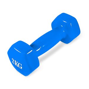 Mancuerna de Hierro forrada en PVC 2Kg Fitness Crossfit