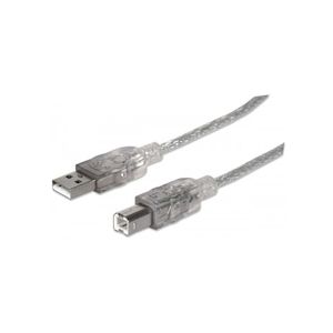 Cable USB 2.0 A/B  3,0 mts Manhattan