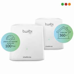 Sistema Wi-fi Mesh, Router Intelbras Kit Twibi Giga Blanco 100v/240v 2 Unidades