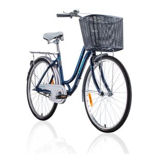 BICICLETA TRINX CUTE 1.0 RODADO 26 AZUL BLACO CON CANASTO