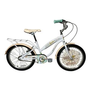 BICICLETA BARBIE NIÑA NIÑO RODADO 20 CON PARRILA - BLANCA