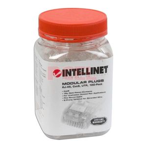 Conector / Ficha RJ45 Cat 6 x100 Intellinet EZ Pass Through