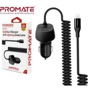 CARGADOR AUTO 3.4A CON CABLE LIGHTNING PROMATE VOLTRIP-I