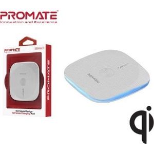 CARGADOR INALAMBRICO QI 1A PROMATE AURAPAD-4 BLANCO