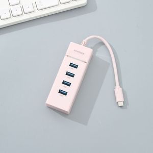 Hub USB C con 4 puertos USB 3.0 - Rosado