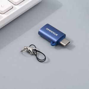 Adaptador Tipo-C Para USB OTG (Celeste)