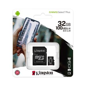 Memoria MicroSD Kingston 32Gb Canvas Plus 100mb/s C10
