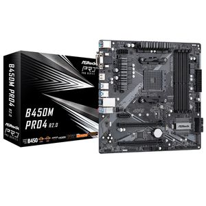 Motherboard Asrock B450m Pro4 R2.0 Socket Am4 Para Amd Ryzen