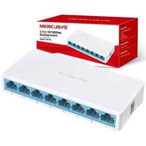Switch Mercusys Ms108 8 Bocas Puertos Rj45 Red Cable