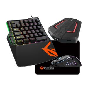 Combo Teclado Mouse MEETION 015 Adaptador para Consolas