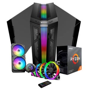 Pc Gamer Pro Ryzen 5 16gb 240ssd+1tb Vega7 Ref Liquida Rgb