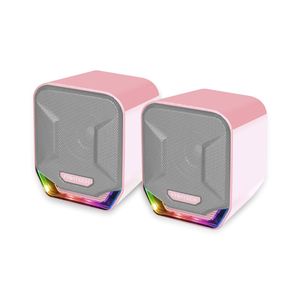 Parlante Gamer Rgb Fantech Sakura Gs202 Chroma 2.0 Rosado
