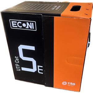 Bobina Cable UTP Cat5e 150m EXT Negro CCA 1405/5E Econni