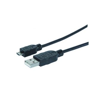 Cable USB 2.0 a MicroB macho/macho 1.0 mts Manhattan