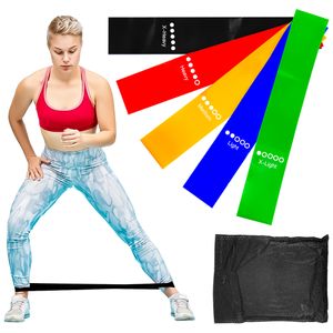 Set 5 Bandas Elásticas Resistencia Ejercicio Fitness