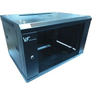RACK 6U NEGRO FIJO 600X600 INC PDU 6 TOMAS Y TORNILLOS