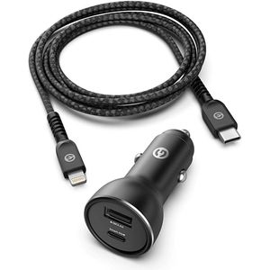 Cargador Adaptador Para Auto 2 Usb 2.4a 12v + Cable Tipo C