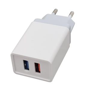 Adaptador Cargador Enchufe Usb 220v 3.0a, Con 2 Entradas Usb