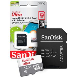 Memoria Micro Sd Sandisk 32gb Ultra Rapida Clase 10 Con Adap