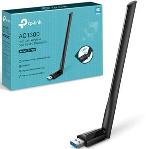 Adaptador Inalámbrico USB TP-LINK Archer T3U Plus Dual Band AC1300 Alta Ganancia MU-MIMO