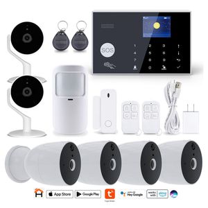 KIT de Alarma TUYA Smart TS970ALT con Accesorios + 4 Cámaras Exterior NHC-O630 + 2 de Interior