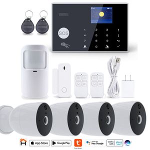 KIT de Alarma TUYA Smart TS970ALT con Accesorios + 4 Cámaras Exterior NHC-O630