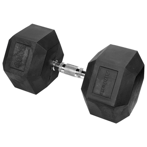 Mancuerna 40kg Hexagonal De Hierro Recubierto Pesas Athletic Supergym