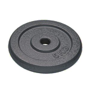 Pesa Disco Hierro Macizo 5kg Para Barra Mancuerna
