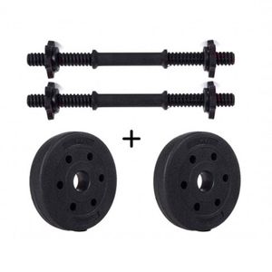 Kit 2 Mancuernas Forradas +10kg Discos Forrados